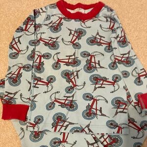 Hanna Andersson Kids Pajama Set - Red and Blue Bicycle Print
